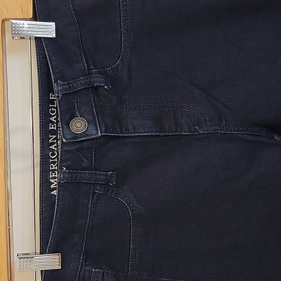 American Eagle Outfitters size 2 dark blue denim hi-rise jeggings - Picture 2 of 7
